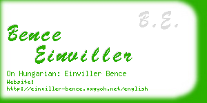 bence einviller business card